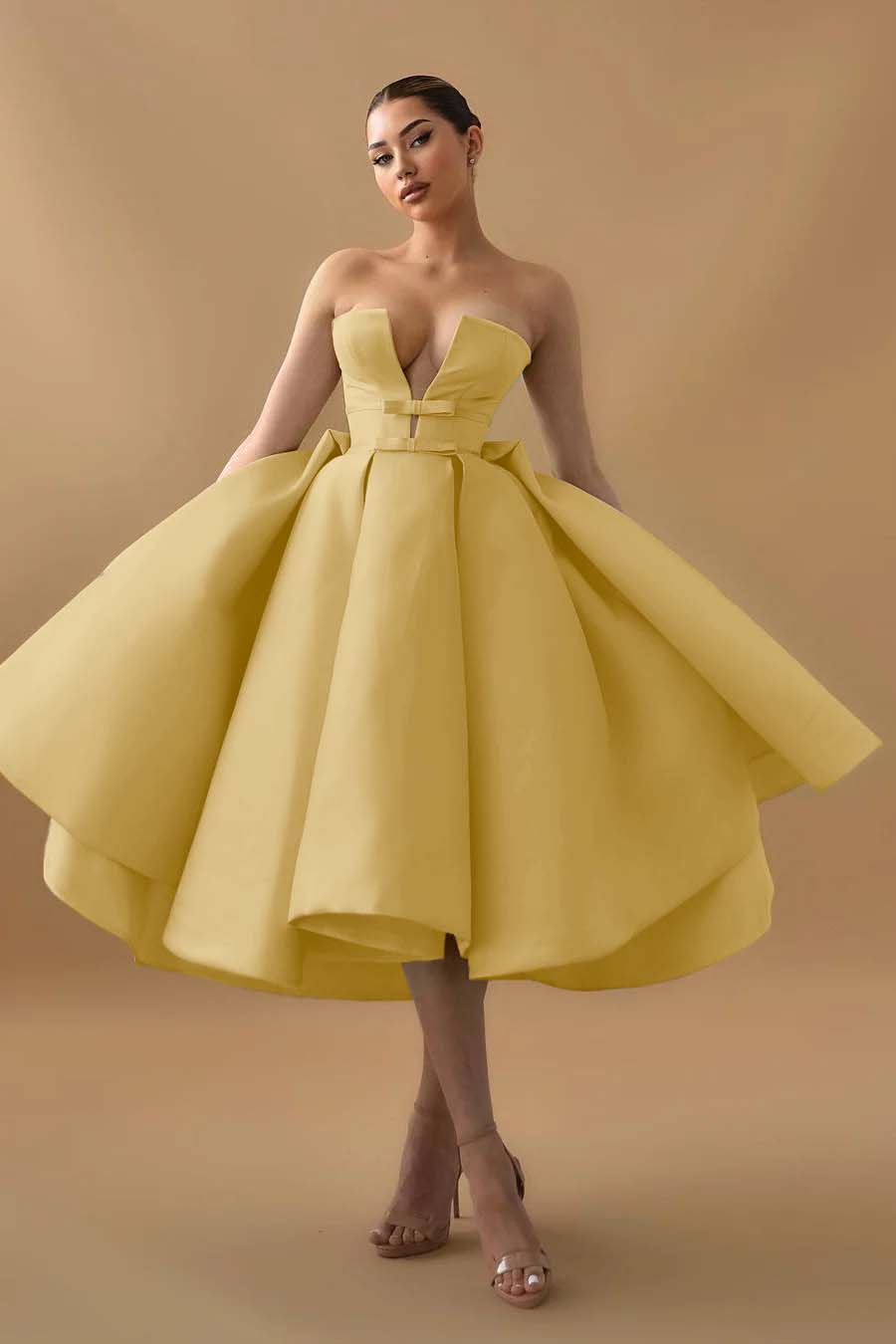 Chic Mint Green Strapless Sleeveless A Line Homecoming Dress With Ruffles