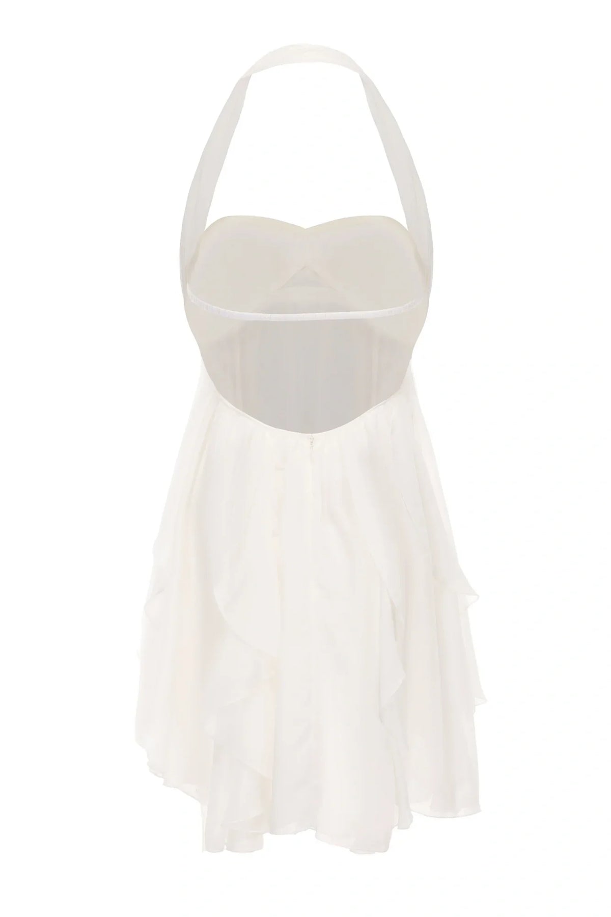 Chic A Line Sweetheart Pink Short Party Dress with Ruffles - View 10 | VelvetHem