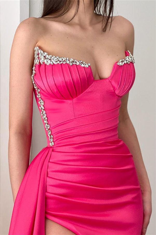 Classy Sleeveless Sequins Split Evening Dresses
