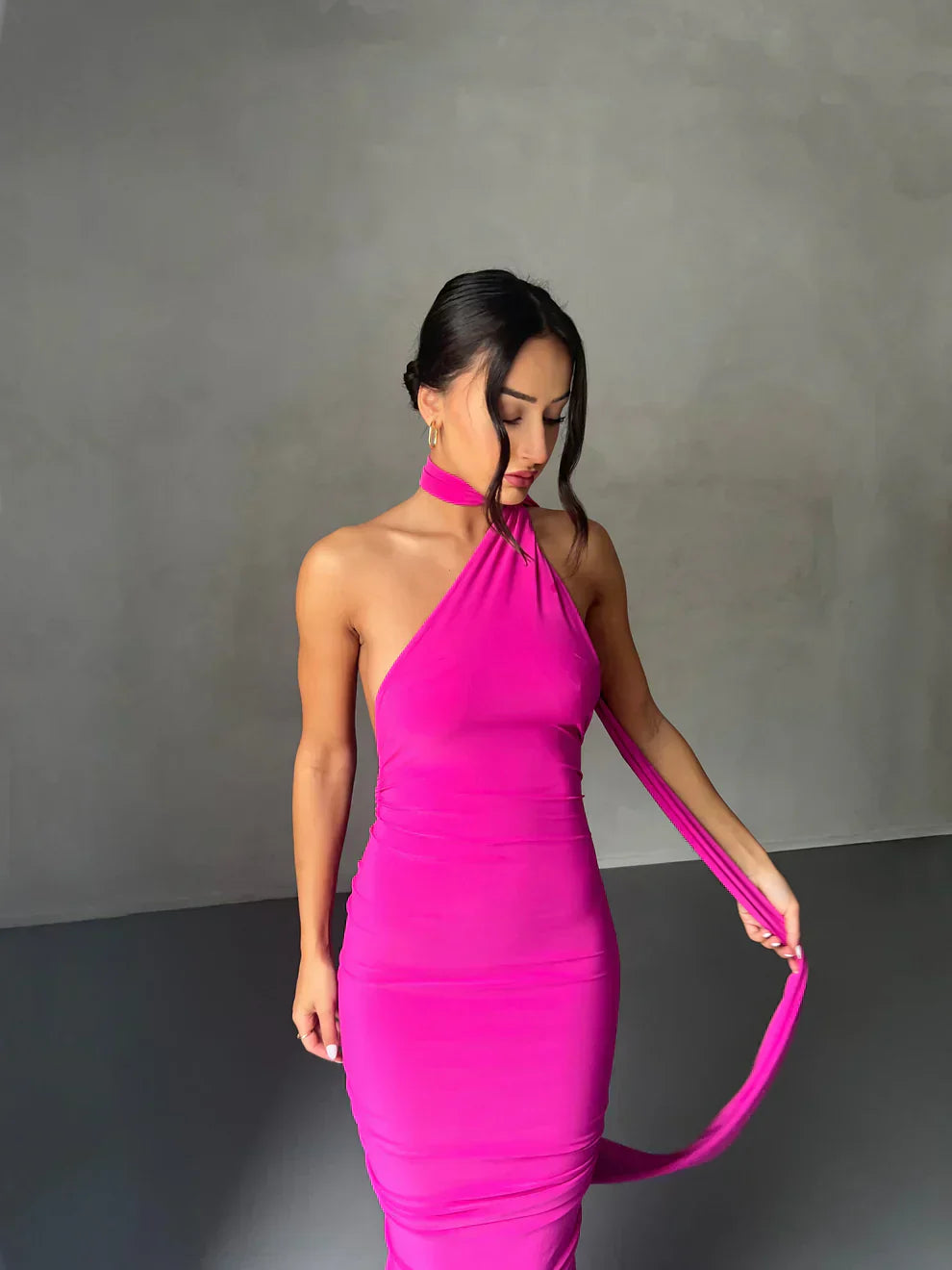 Felina - One Shoulder Cut - Out Maxi Dress