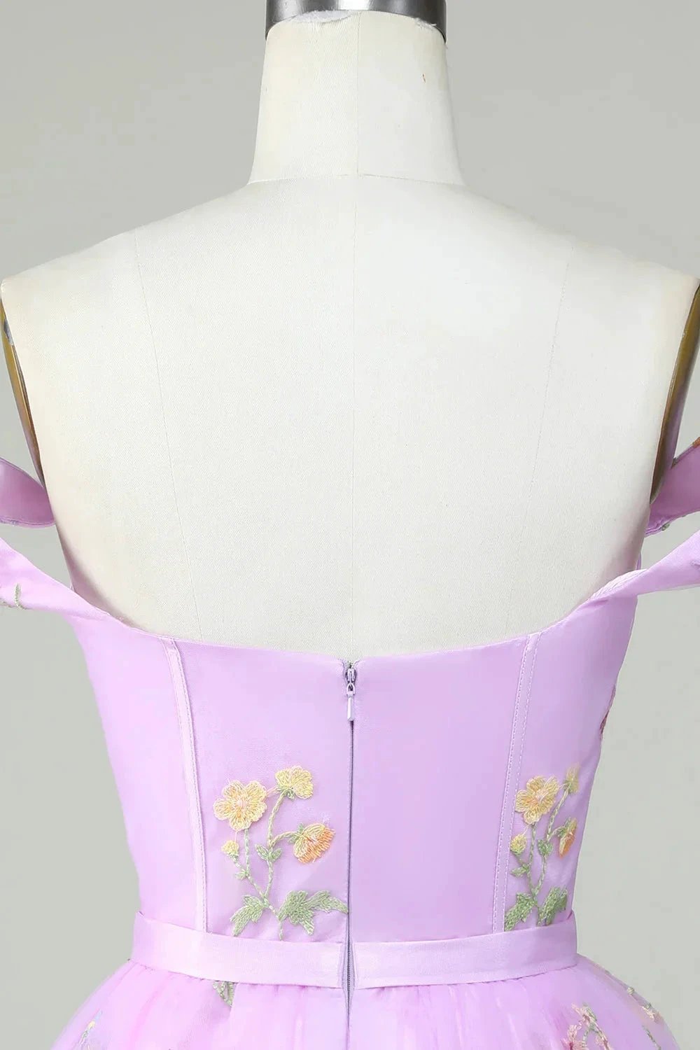 Cute A Line Sweetheart Purple Short Homecoming Dress with Embroidery (ZD11485)