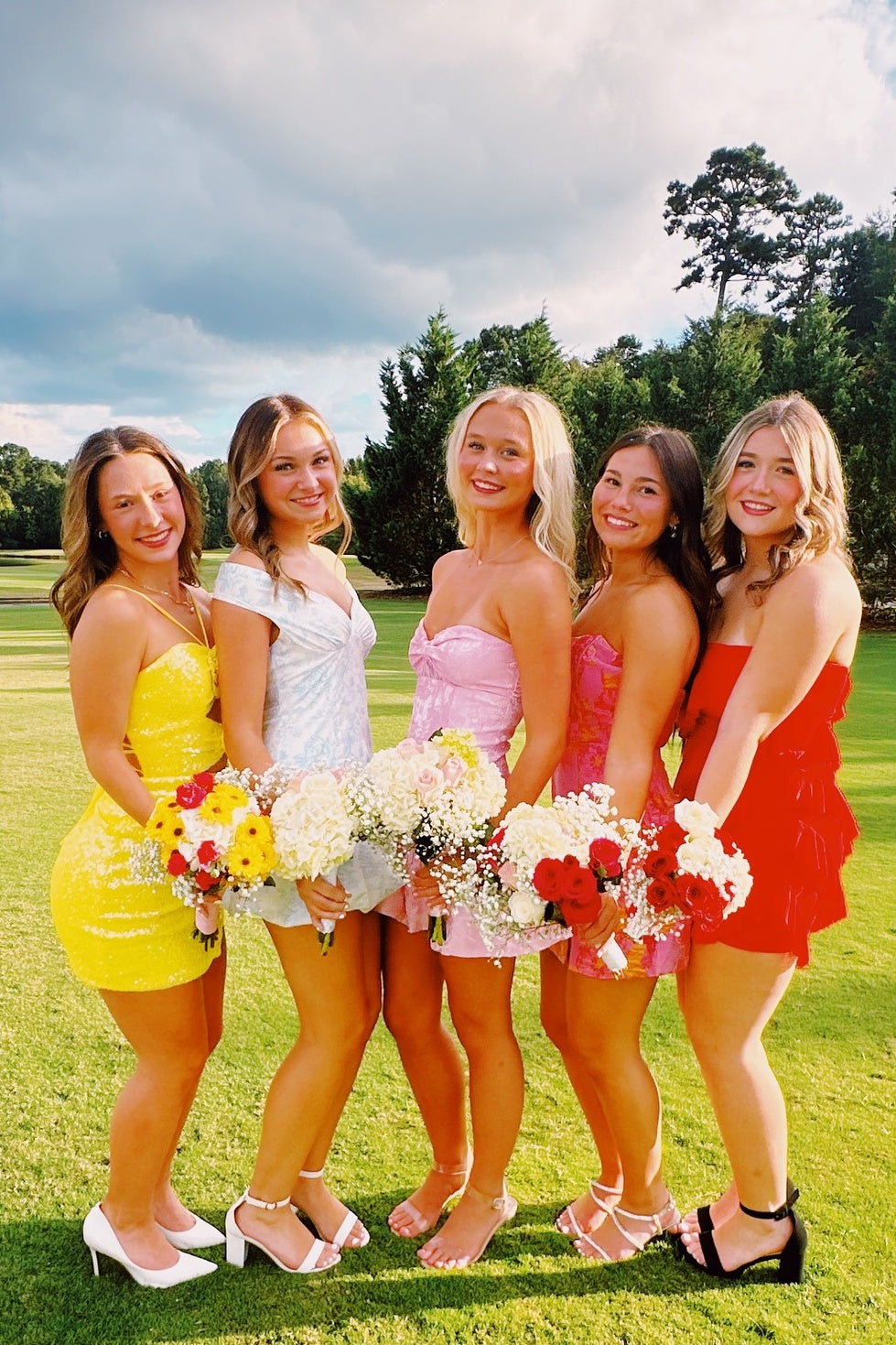 Sweet A Line Sweetheart Pink Short Homecoming Dress with Ruffles