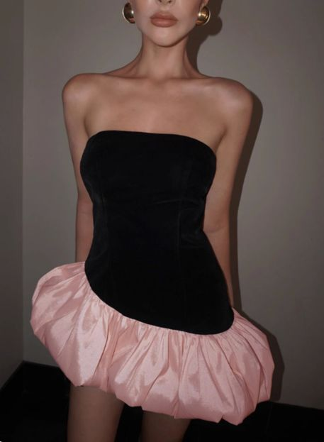 Fashion Strapless Satin Short Birthday Outfits 6th Grade Homecoming Dress - View 2 | VelvetHem