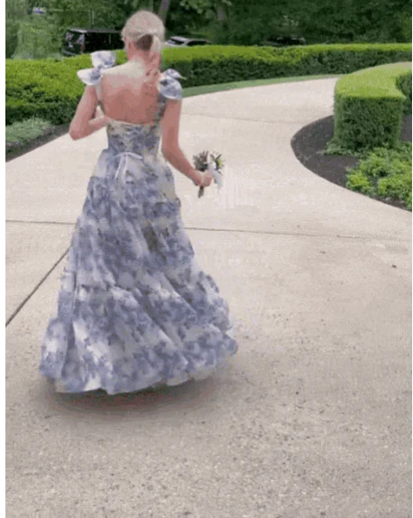 Modern A-line Straps Long Evening Prom Dresses, Custom Sweetheart Prom Dress - View 5 | VelvetHem