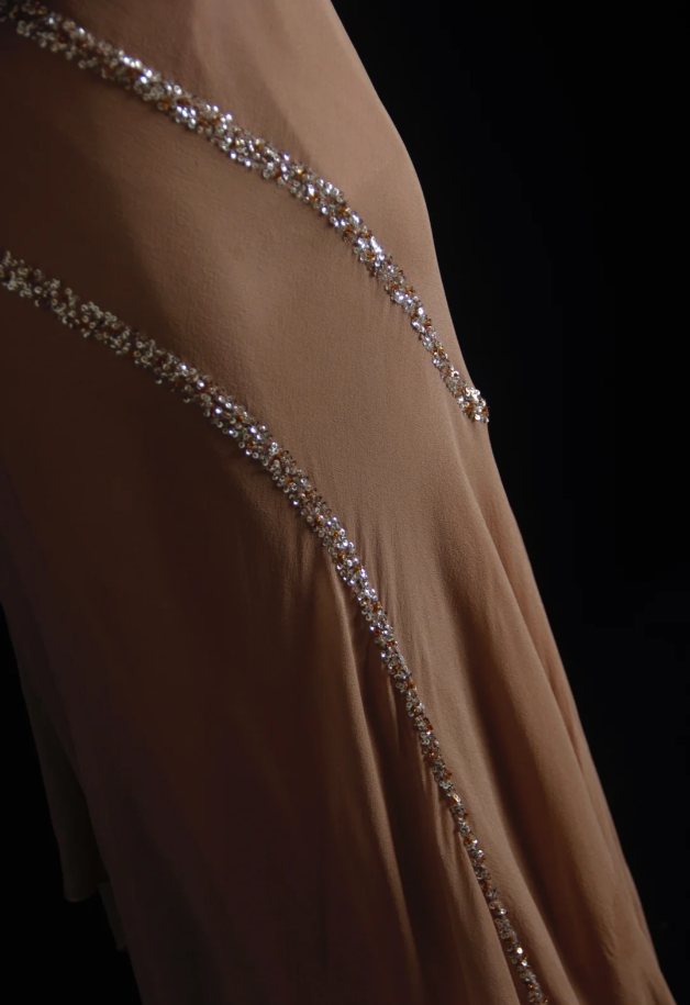 Classy Halter Chiffon Sequin Beaded Mermaid Long Wedding Guest Dress Formal Party Dress - View 8 | VelvetHem