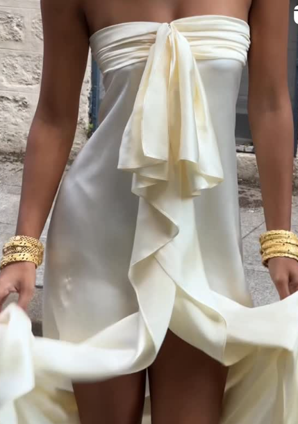 Simple Strapless Sheath Long Prom Dresses Chiffon Yellow Party Dresses