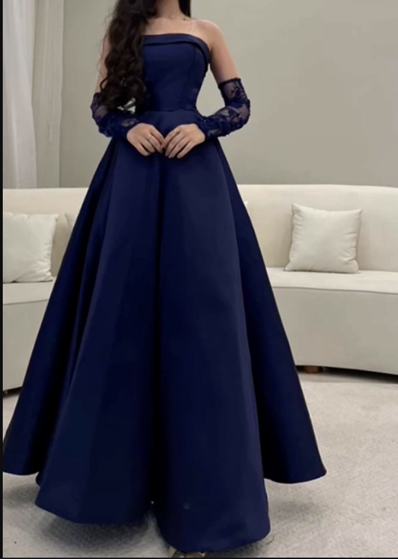 Fashion Strapless A-line Evening Dress,Princess Dress - VelvetHem