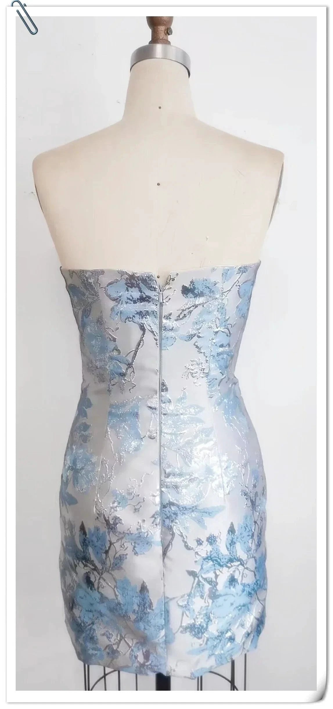 Floral Print Tight Homecoming Dress Cocktail Dress (ZD11769)