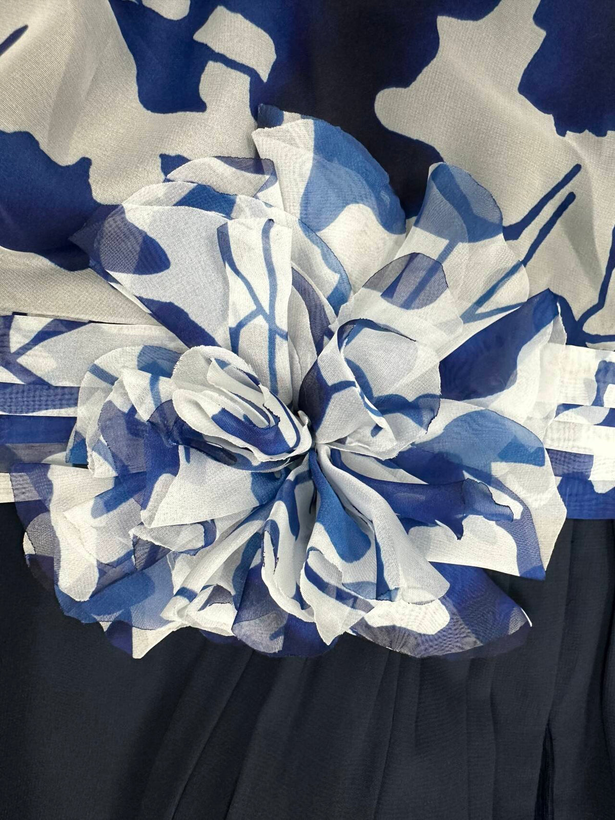 Long Floral Mother of the Bride V Neck A Line Dress With Long Sleeves and Flower