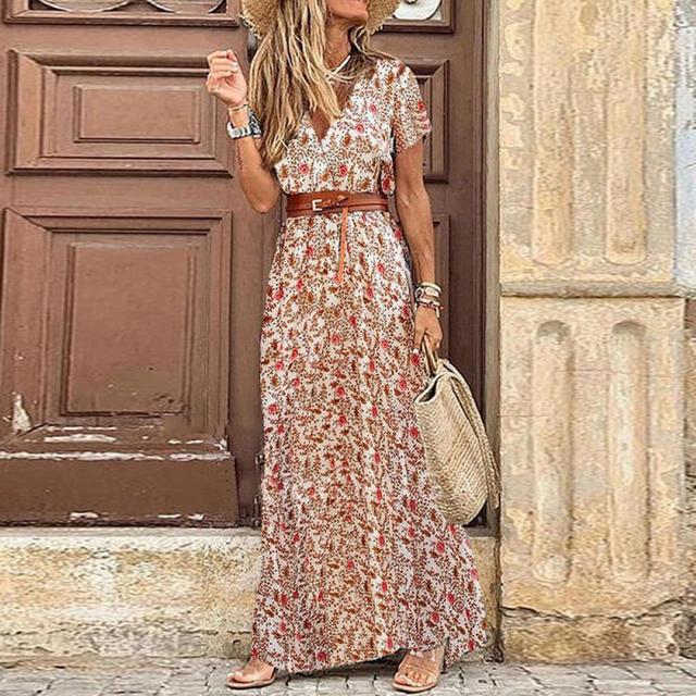 Michela Retro Paisley Print Boho Dress for Women Soft Comfortable Fit