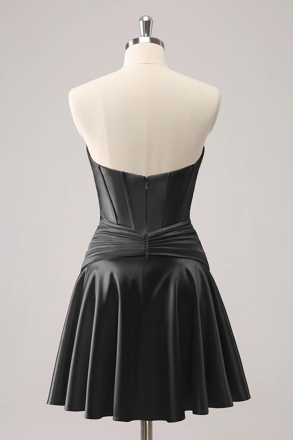 Fuchsia Homecoming Dresses Strapless Corset A Line Short Cocktail Dresses