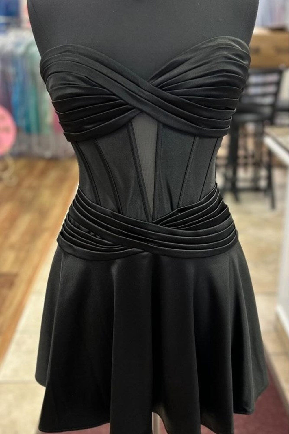 Fuchsia Homecoming Dresses Strapless Corset A Line Short Cocktail Dresses