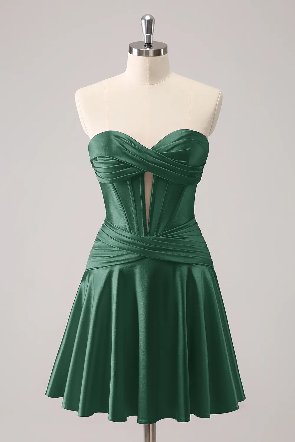 Fuchsia Homecoming Dresses Strapless Corset A Line Short Cocktail Dresses