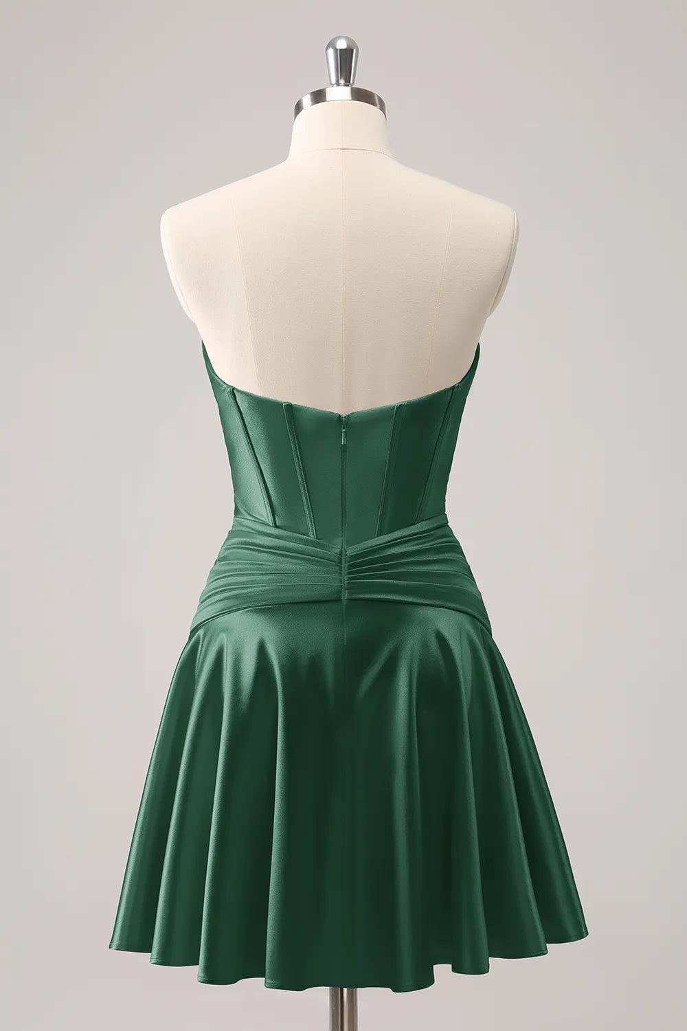 Fuchsia Homecoming Dresses Strapless Corset A Line Short Cocktail Dresses