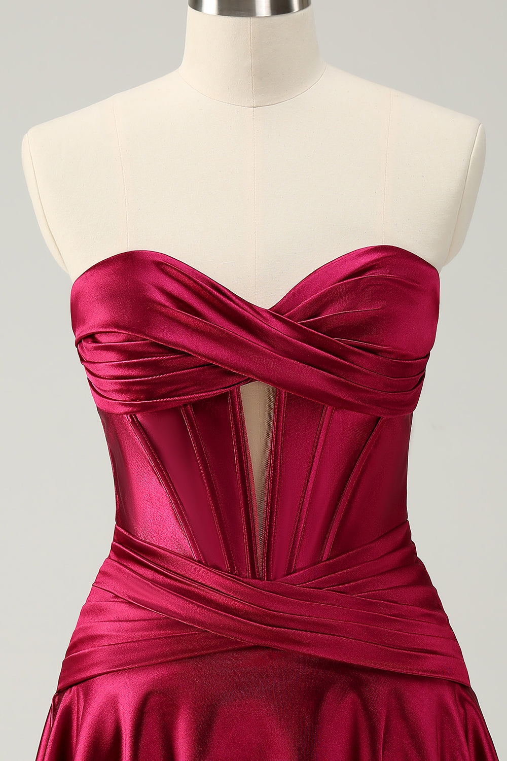 Fuchsia Homecoming Dresses Strapless Corset A Line Short Cocktail Dresses