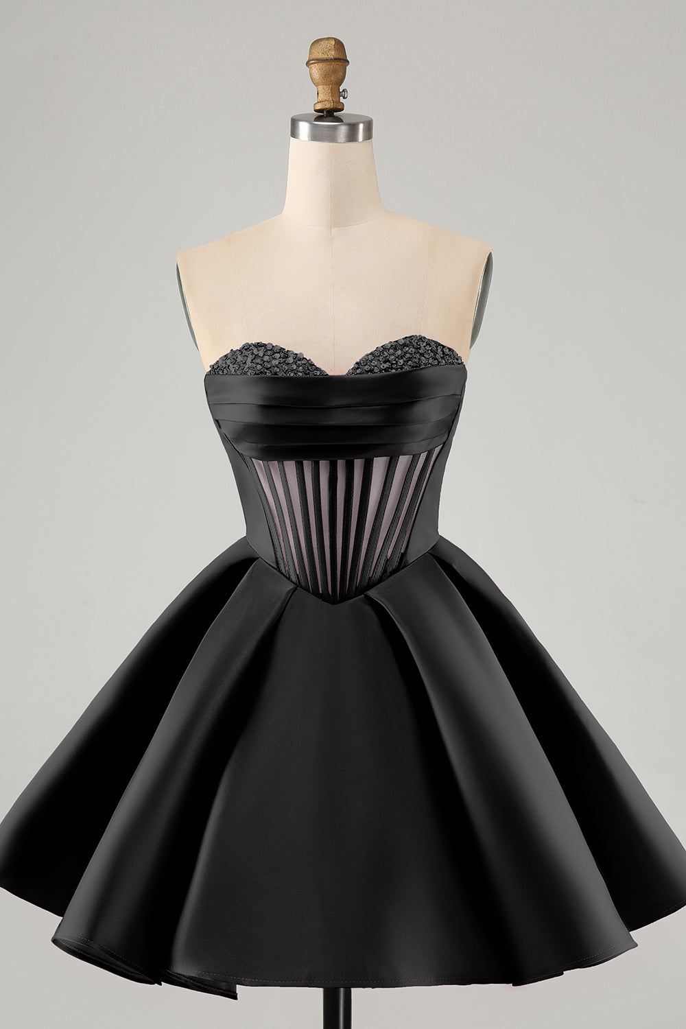 Fuchsia Homecoming Dresses Strapless Corset Beaded Tight Short Cocktail Dresses