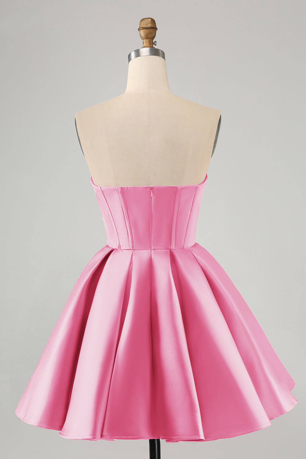Fuchsia Homecoming Dresses Strapless Corset Beaded Tight Short Cocktail Dresses