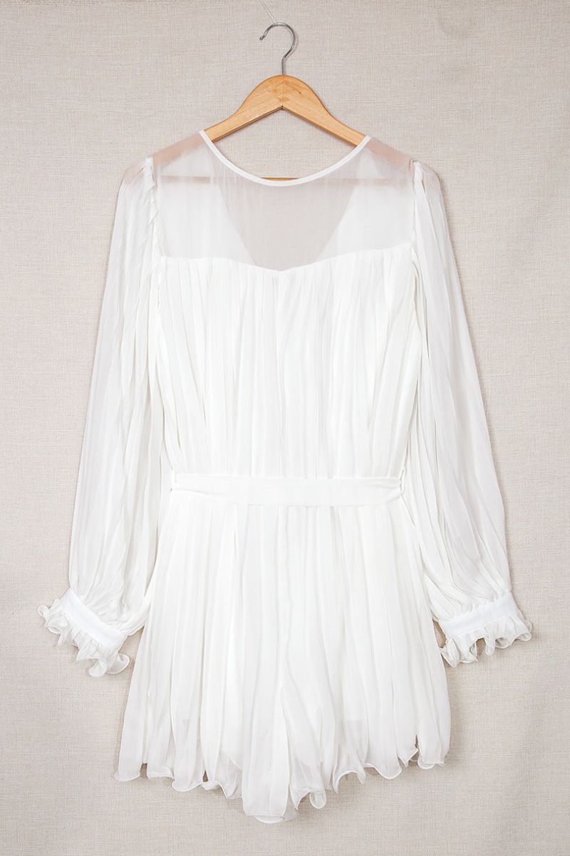 Erika Exclusive Pleated V Neck Dress Statement Occasion Edit