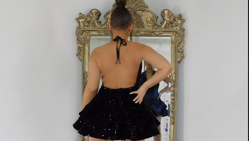 Halter Neckline Short Homecoming Dress Sequins Party Dress New Arrival Party Dress - View 8 | VelvetHem