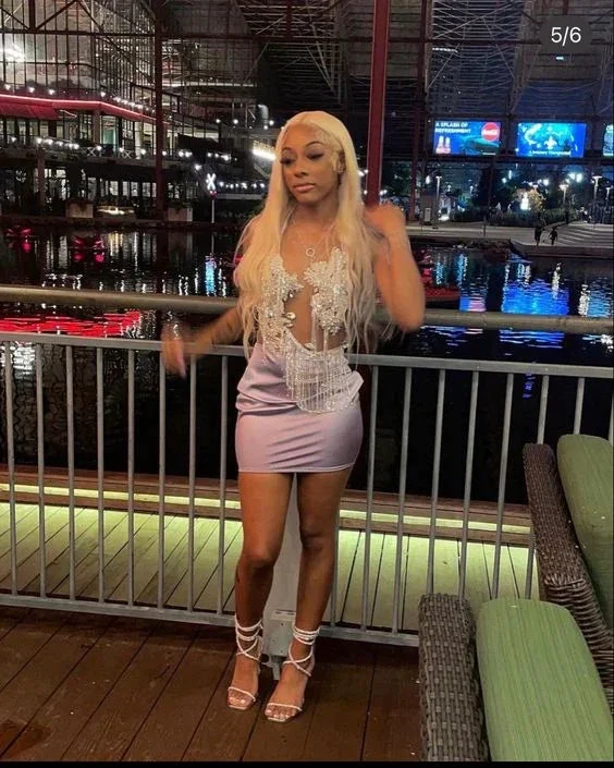 22th Birthday Outfit Dress Sexy Homecoming Dress For Black Girls (ZD12476)