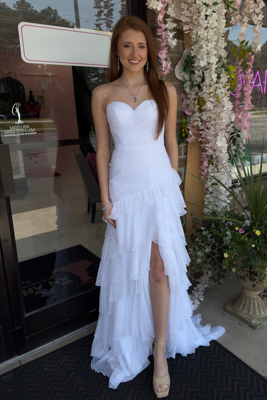 Gorgeous Mermaid Sweetheart Blue Long Prom Dress with Ruffles