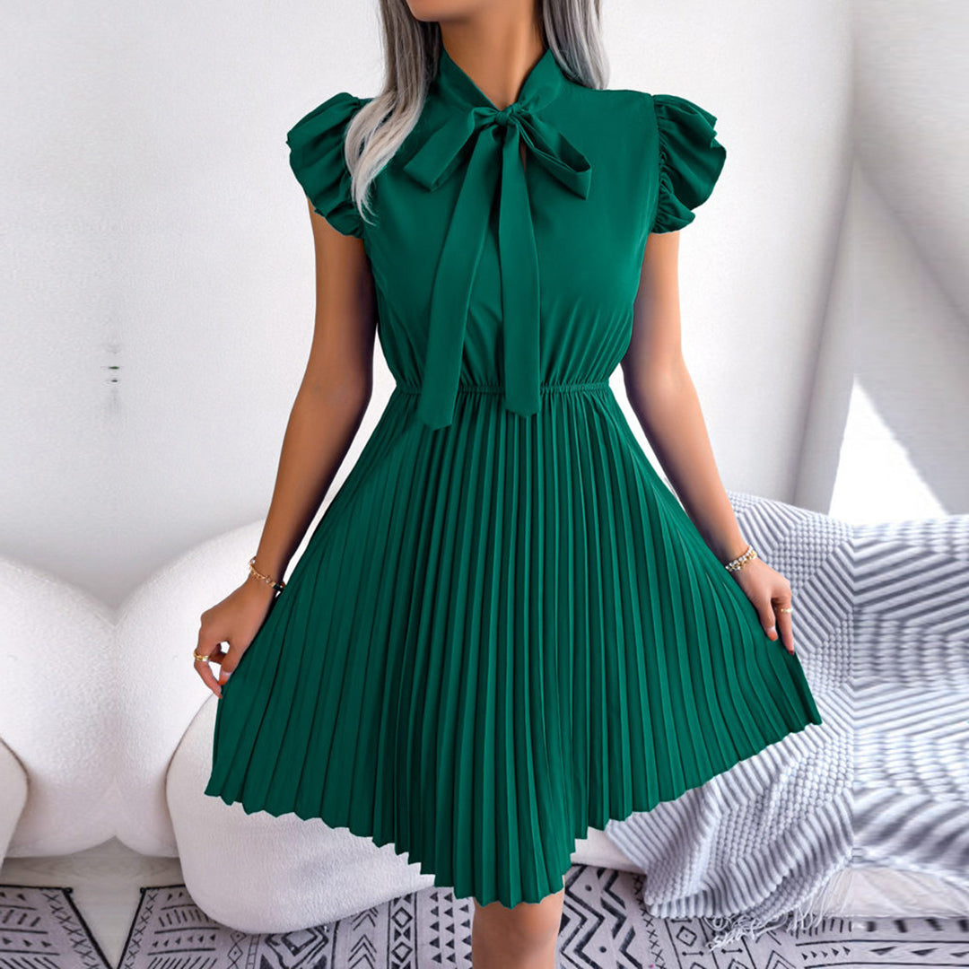 Lilian Minimalist Fashionable Pleated Dress Statement Occasion Edit
