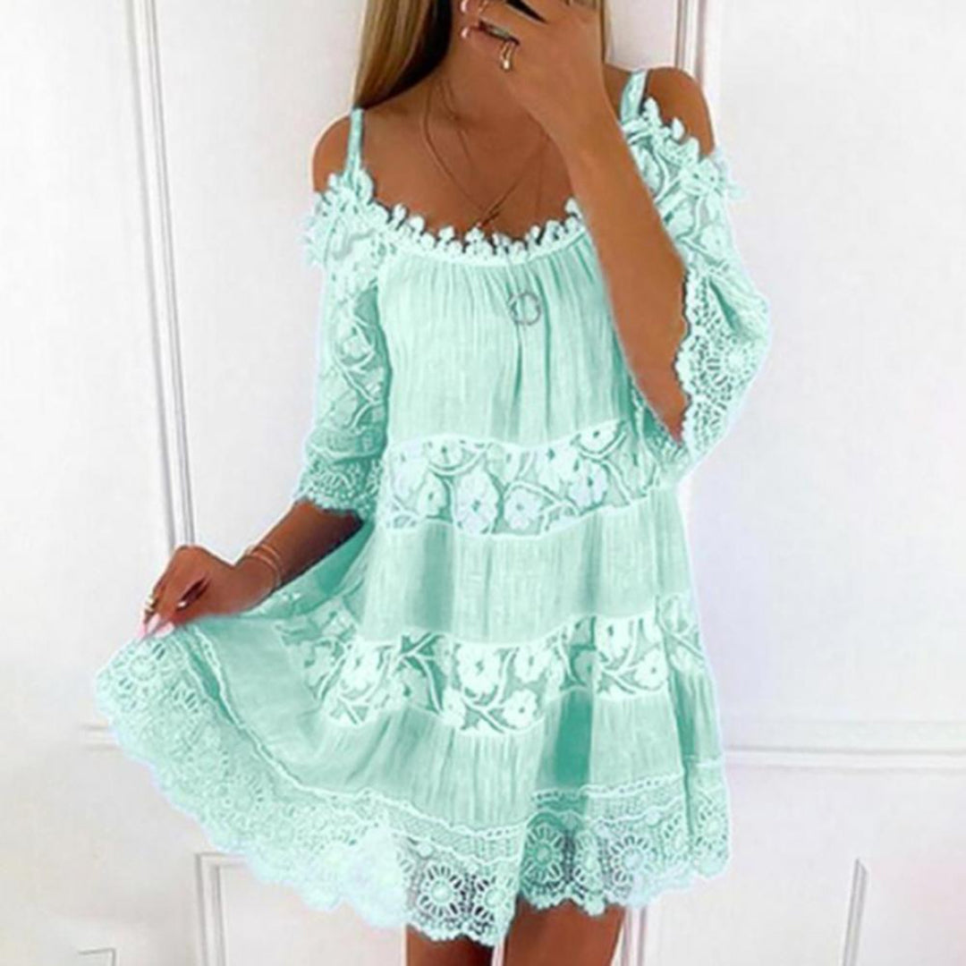 Melisenda Dress with Cold Sleeves for Women Holiday Party Outfit