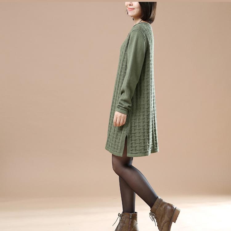 Green oversize new sweaters spring dresses knitted