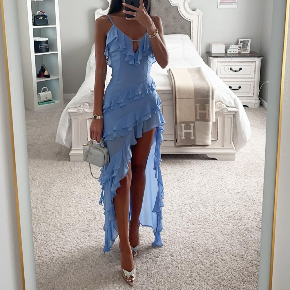 Elena Exclusive Premium Chiffon Midi Dress Boutique Collection