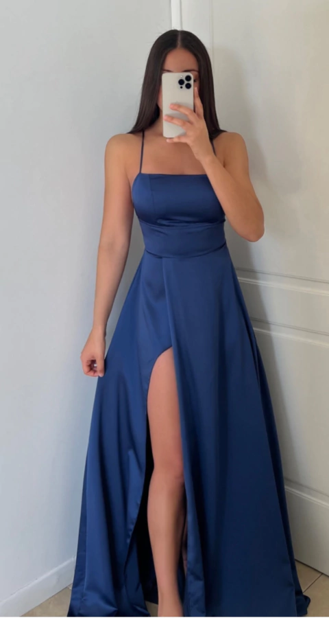 Sexy Purple Long Prom Dress Party Dress With Split