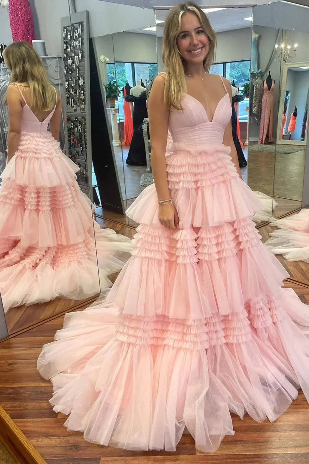 Sexy Daffodil A-Line Doric Sweetheart Long Prom Dress - View 12 | VelvetHem