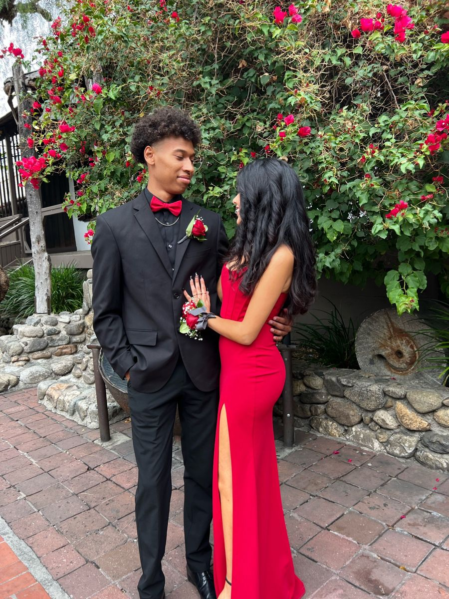 Charming Red Sheath Prom Dress With Split,Red Gala Dress