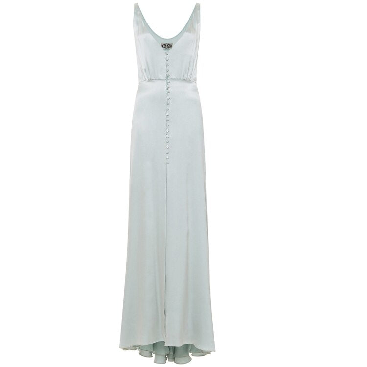 A-line Simple Long Prom Dress Sleeveless Party Dress - View 6 | VelvetHem