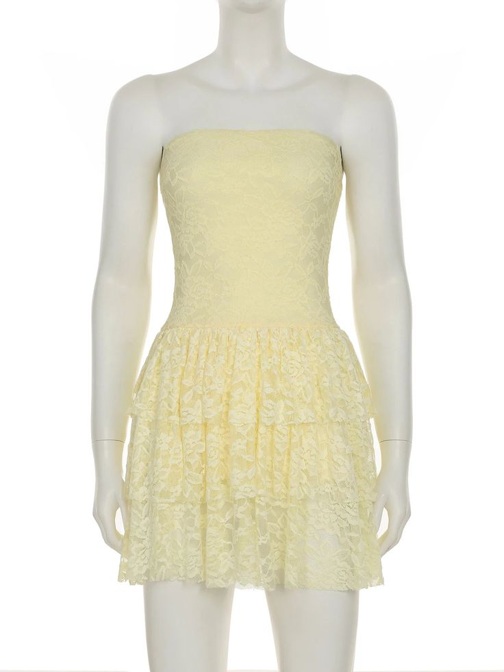 Sexy Pink Lace Strapless A Line Birthday Outfits Mini Homecoming Dress