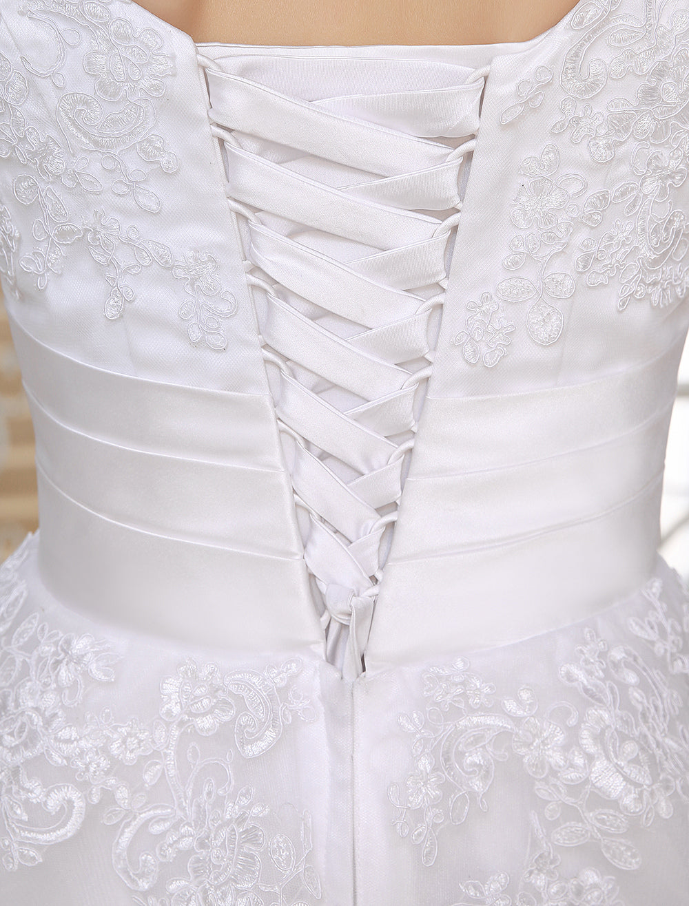 Half Sleeves Jewel Tulle Lace Knee-Length Ruffles Beach Wedding Dresses
