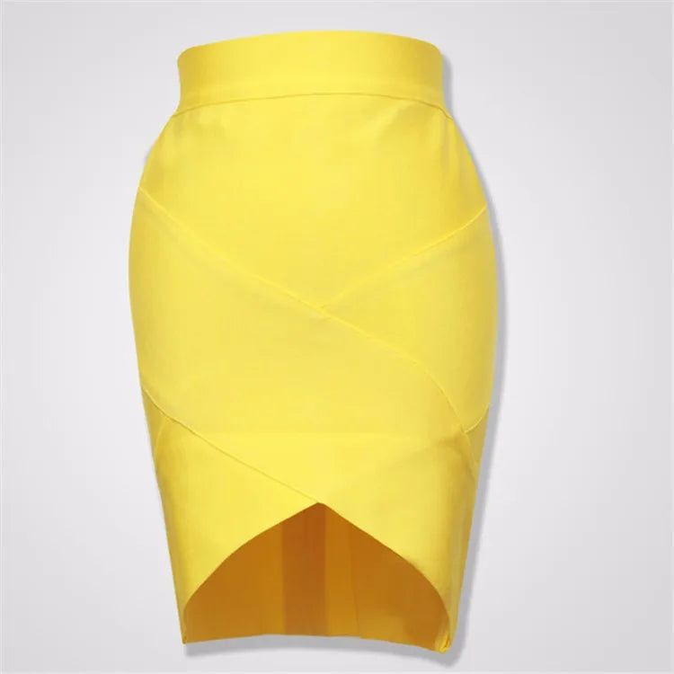 Ladies Rayon Thick Short Bandage Skirt Cocktail Party Cute Mini Skirt - View 5 | VelvetHem