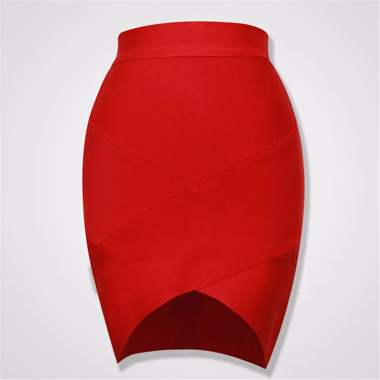 Ladies Rayon Thick Short Bandage Skirt Cocktail Party Cute Mini Skirt - View 9 | VelvetHem