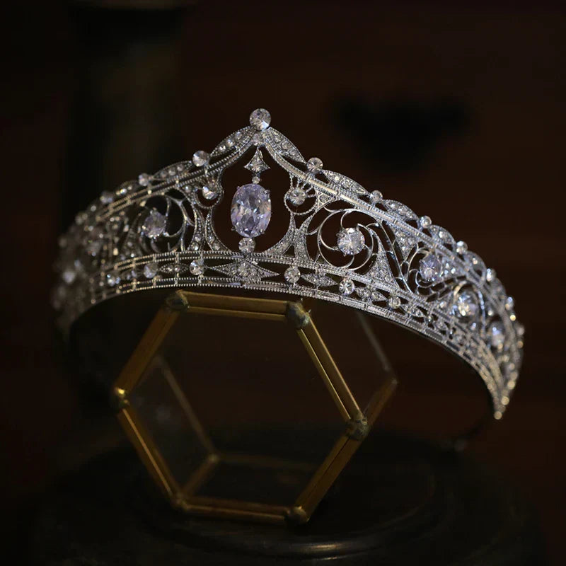 Wedding Hair Accessories Pageant Engagement Prom Tiaras Crowns Zirconia Crystal Diadem Brides Party Headbands Bridal Jewelry a