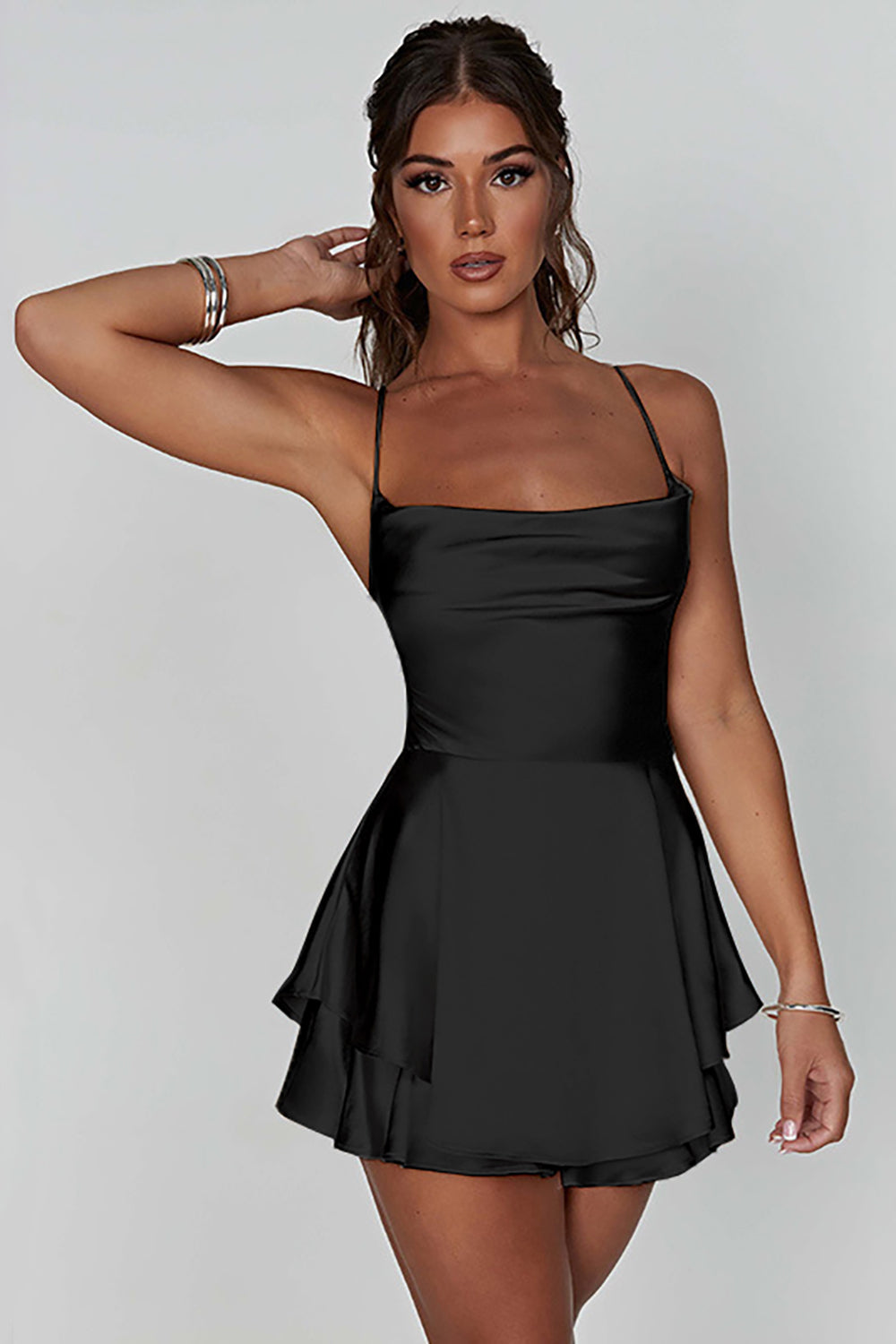 Homecoming Dresses A Line Lace-Up Back Short Cocktail Dresses