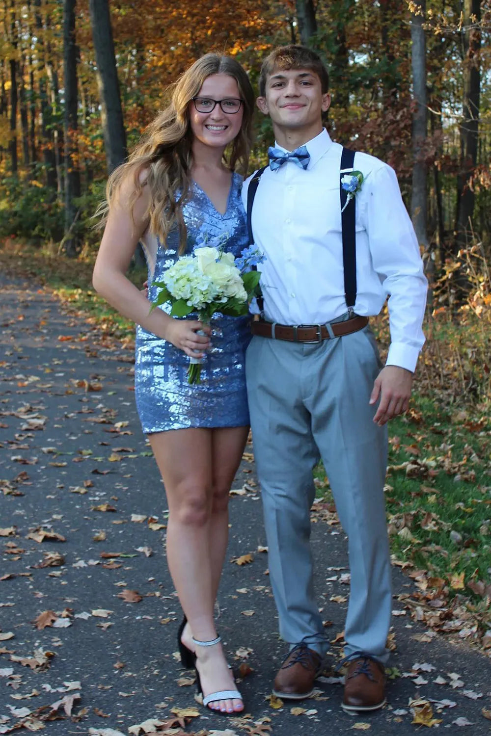 Homecoming Dresses Sequin V-Neck Tight Prom Dress