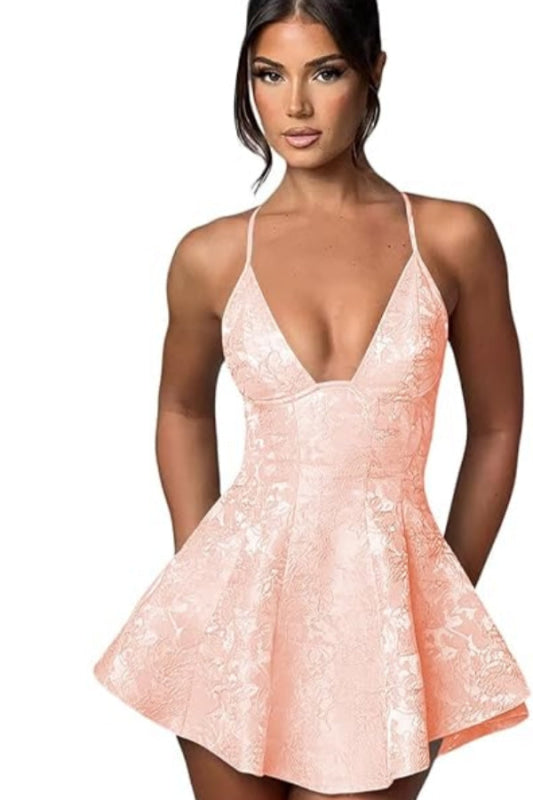 Hor Selling Halter Satin Short Homecoming Dresses Ruffle for Girls
