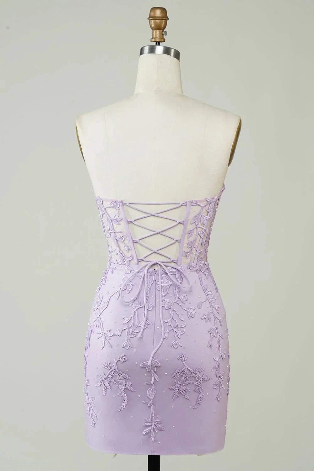Bodycon Light Green Sweetheart Corset Short Homecoming Dress with Appliques (ZD11540)