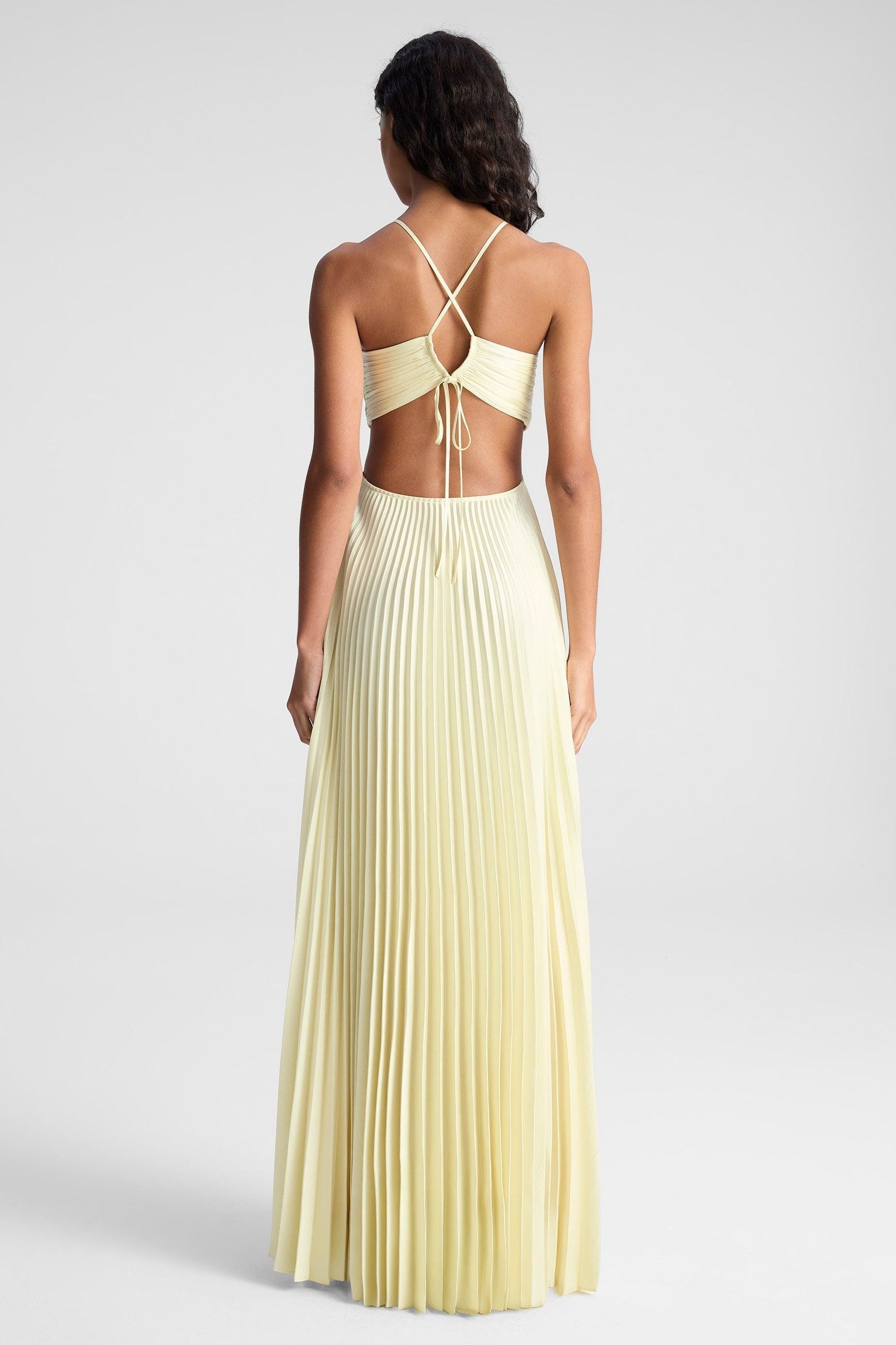 Hot A Line Halter Neck White Long Prom Dress with Backless