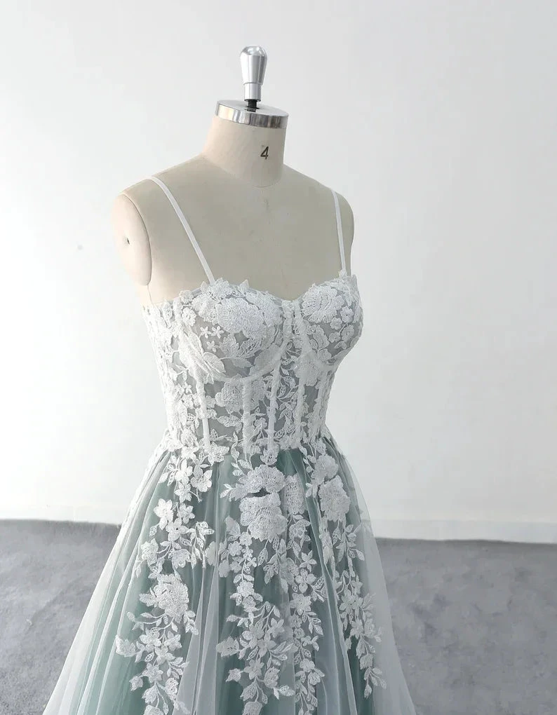 corset cutout sexy wedding dress,full length delicate dress (ZD13641)
