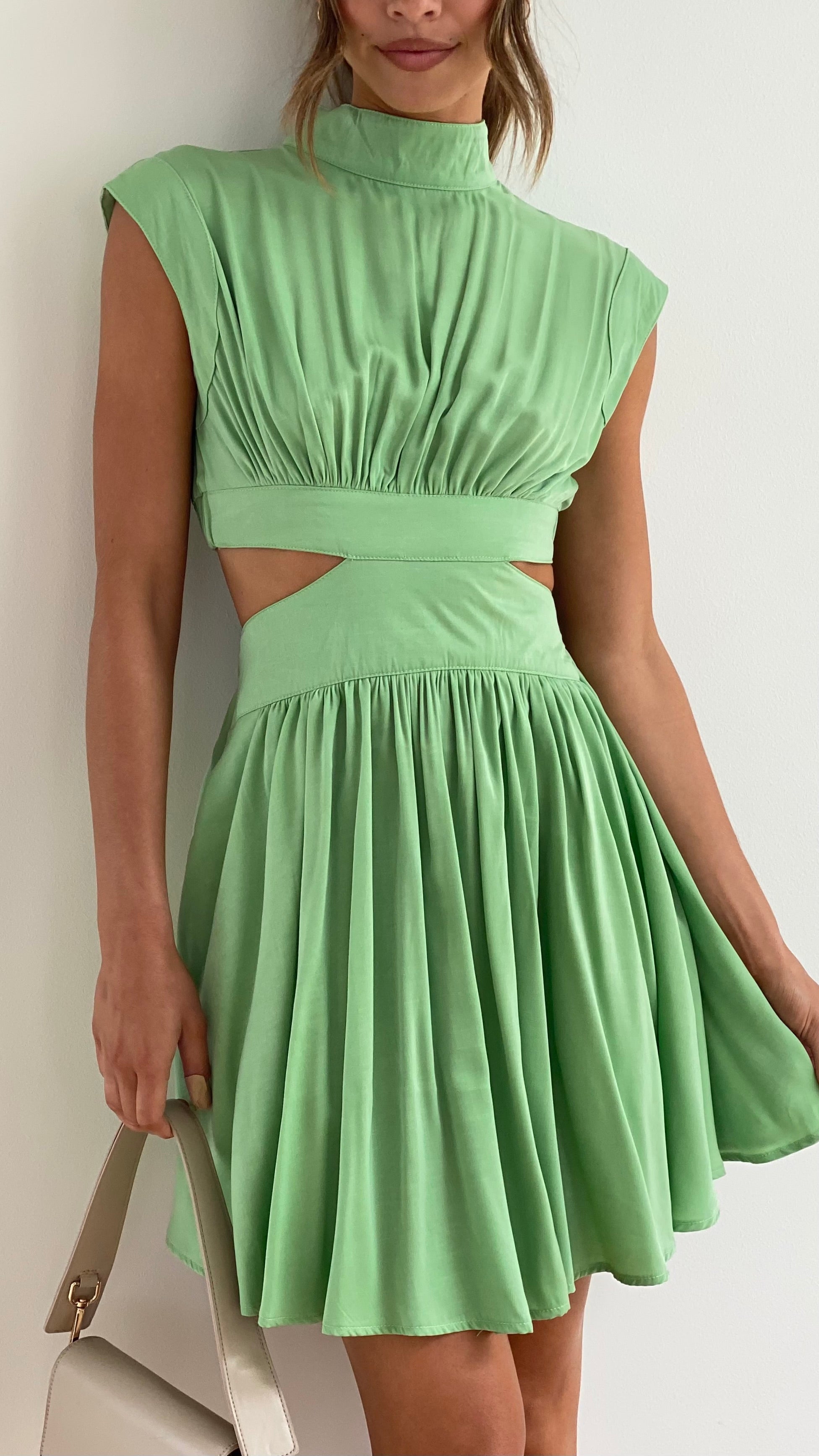 Yolanda Minimalist Mini Dress Elevated Occasion Wear