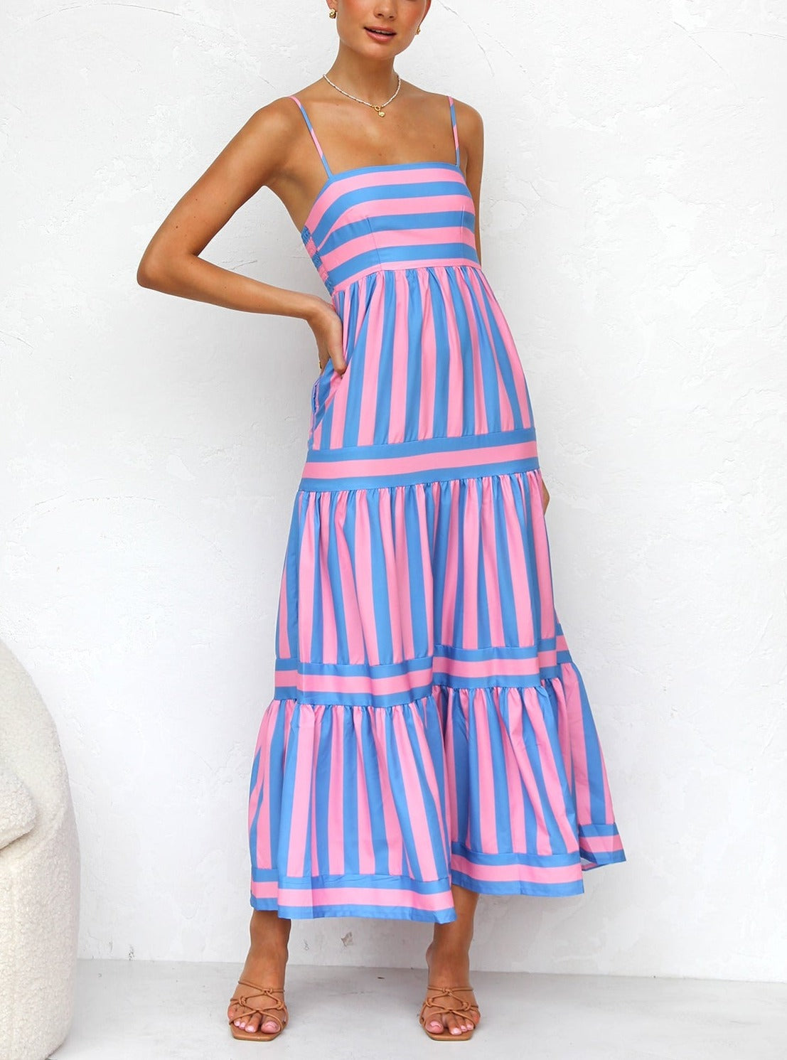 Laina Dress PINK BLUE