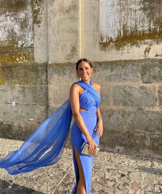 Blue prom dress Evening Gown Long Prom Dress
