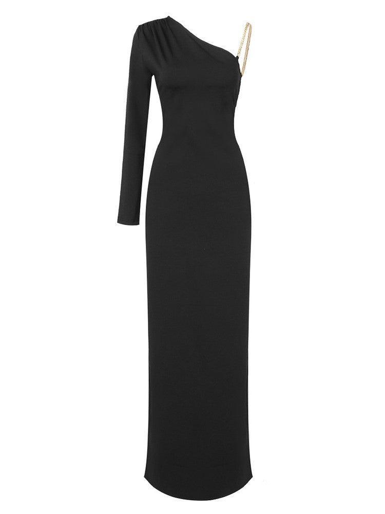 Izara One Shoulder Backless Maxi Dress