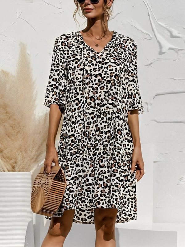 Lucía Minimalist Stylish Printed Women's Dress Premium Wardrobe Essential