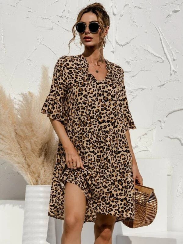 Lucía Minimalist Stylish Printed Women's Dress Premium Wardrobe Essential